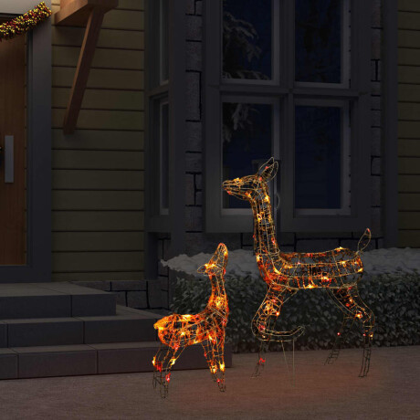 vidaXL Kerstversiering rendierfamilie 160 LED meerkleurig acryl afbeelding3 - 1