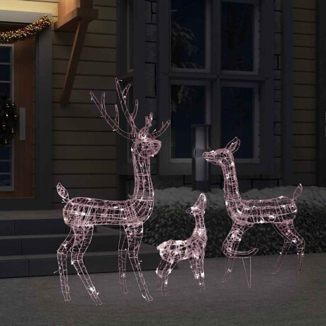 vidaXL Kerstversiering rendierfamilie 300 LED's warmwit acryl afbeelding3 - 1