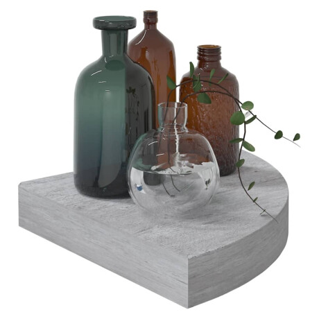 vidaXL Hoekwandschappen 2 st 25x25x3,8 cm MDF betongrijs afbeelding3 - 1