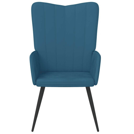 vidaXL Relaxstoel fluweel blauw afbeelding3 - 1