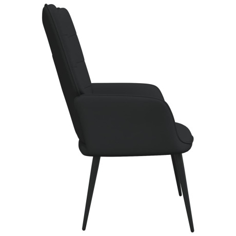 vidaXL Relaxstoel stof zwart afbeelding3 - 1