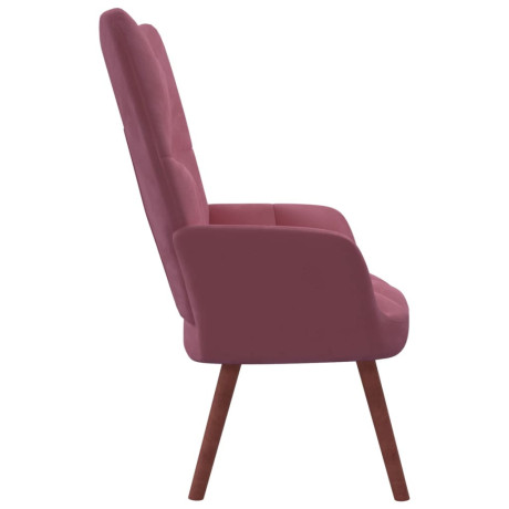 vidaXL Relaxstoel fluweel roze afbeelding3 - 1