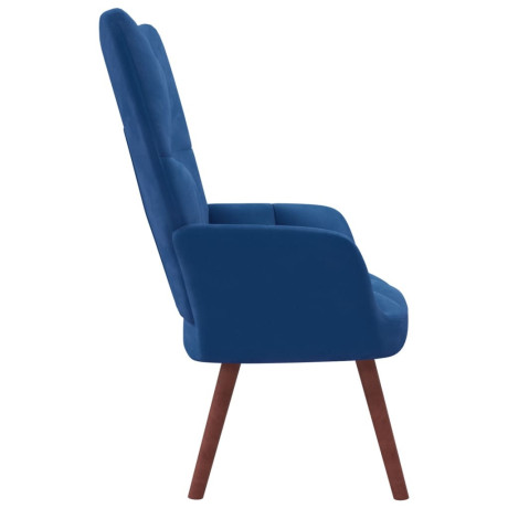 vidaXL Relaxstoel fluweel blauw afbeelding3 - 1