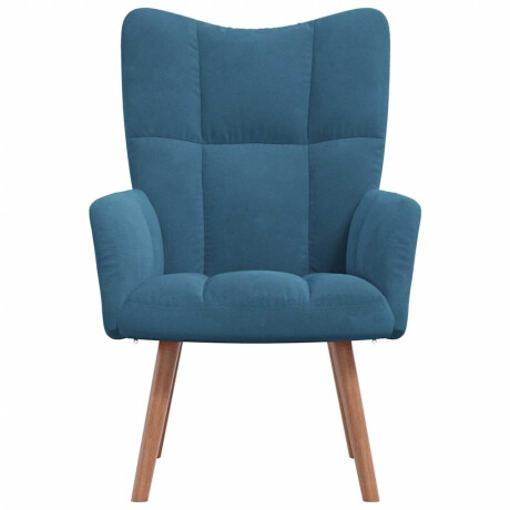 vidaXL Relaxstoel fluweel blauw afbeelding3 - 1