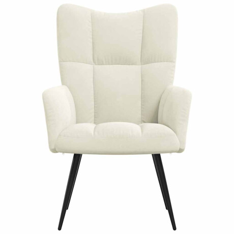 vidaXL Relaxstoel fluweel crèmewit afbeelding3 - 1