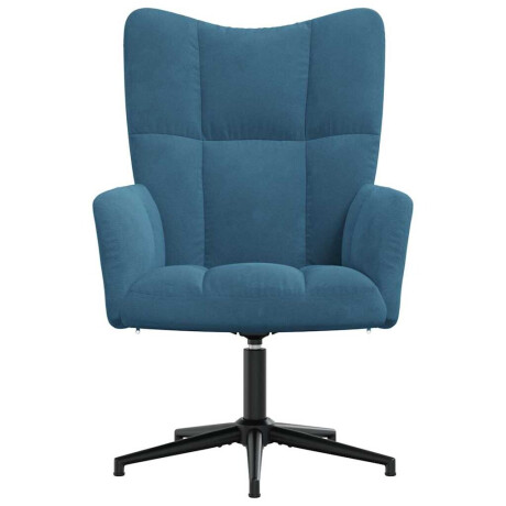 vidaXL Relaxstoel fluweel blauw afbeelding3 - 1