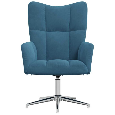 vidaXL Relaxstoel fluweel blauw afbeelding3 - 1