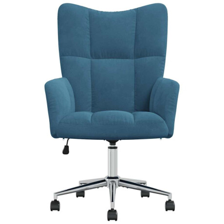 vidaXL Relaxstoel fluweel blauw afbeelding3 - 1