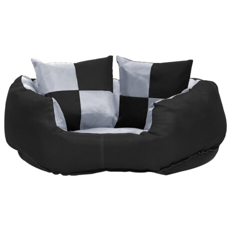 vidaXL Hondenkussen omkeerbaar en wasbaar 65x50x20 cm grijs en zwart afbeelding3 - 1