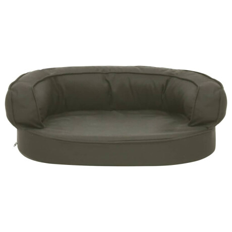 vidaXL Hondenbed ergonomisch linnen-look 60x42 cm donkergrijs afbeelding3 - 1
