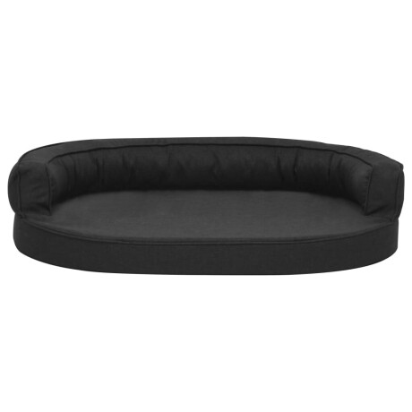 vidaXL Hondenbed ergonomisch linnen-look 75x53 cm zwart afbeelding3 - 1