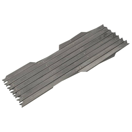 vidaXL Tuinlatwerken 5 st 180x30 cm massief vurenhout grijs afbeelding3 - 1