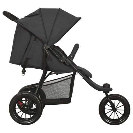 vidaXL Kinderwagen staal antracietkleurig afbeelding3 - 1