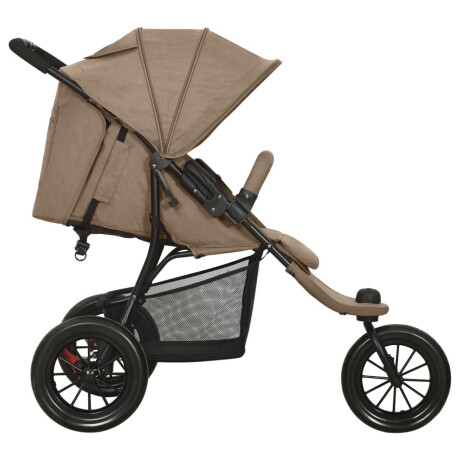 vidaXL Kinderwagen staal taupe afbeelding3 - 1