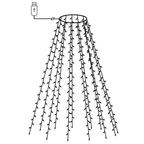 vidaXL Kerstboomverlichting met 210 LED's koudwit net 210 cm afbeelding3 - 1