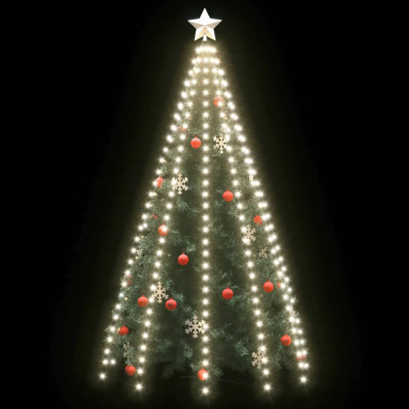 vidaXL Kerstboomverlichting met 300 LED's koudwit net 300 cm afbeelding3 - 1