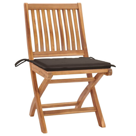 vidaXL Tuinstoelen 8 st inklapbaar met kussens massief teakhout afbeelding3 - 1