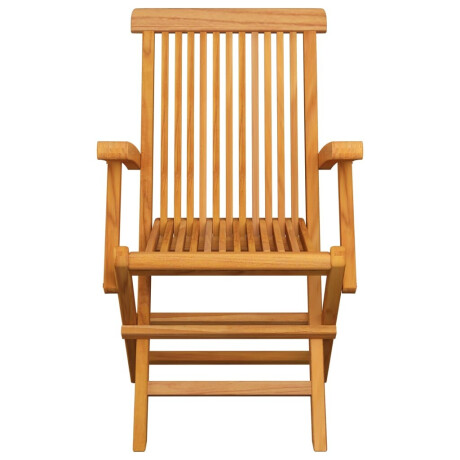 vidaXL Tuinstoelen 8 st met grijs geruite kussens massief teakhout afbeelding3 - 1