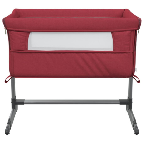 vidaXL Babybox met matras linnen rood afbeelding3 - 1