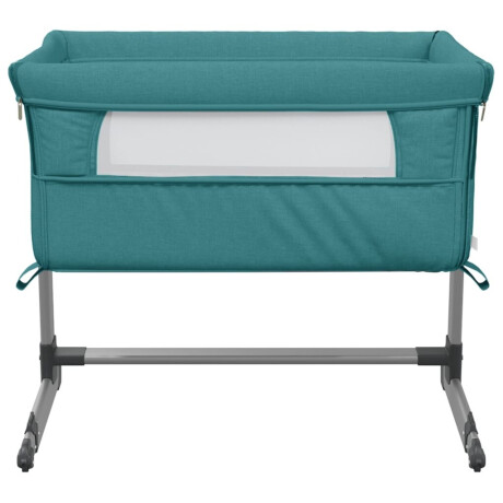 vidaXL Babybox met matras linnen groen afbeelding3 - 1