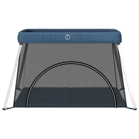 vidaXL Babybox met matras linnen marineblauw afbeelding3 - 1
