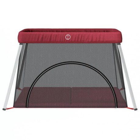 vidaXL Babybox met matras linnen rood afbeelding3 - 1
