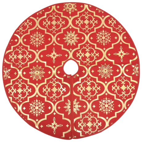 vidaXL Luxe Kerstboomrok met Sok Rood 150 cm Stof afbeelding3 - 1