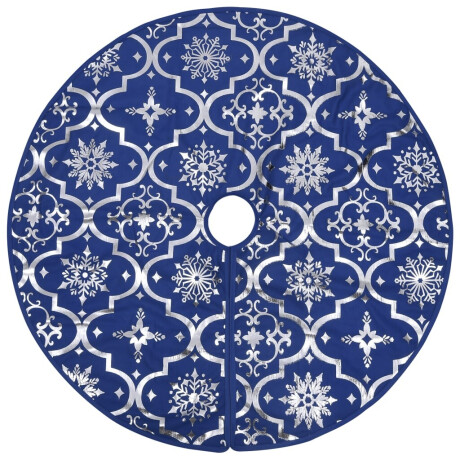 vidaXL Kerstboomrok luxe met sok 150 cm stof blauw afbeelding3 - 1
