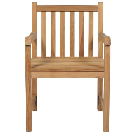 vidaXL Tuinstoelen 6 st met heldergroene kussens massief teakhout afbeelding3 - 1