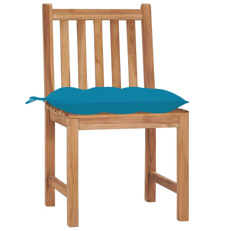 vidaXL Tuinstoelen 8 st met kussens massief teakhout afbeelding3 - 1
