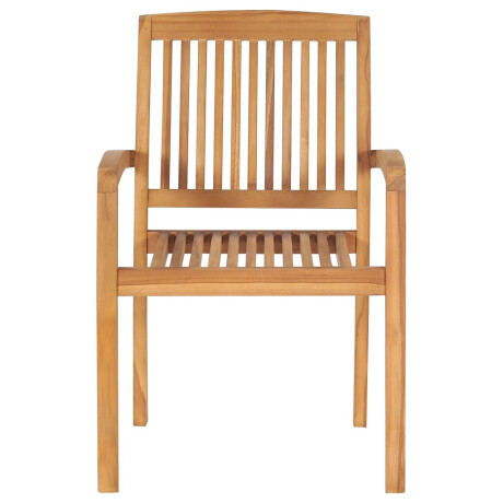 vidaXL Tuinstoelen stapelbaar 4 st massief teakhout afbeelding3 - 1