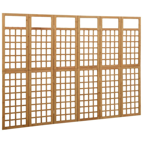 vidaXL Kamerscherm/trellis met 6 panelen 242,5x180 cm vurenhout afbeelding3 - 1