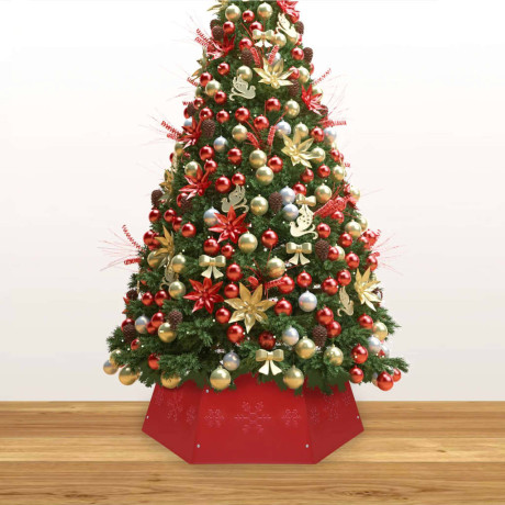 vidaXL Kerstboomrok Ø68x25 cm rood afbeelding3 - 1