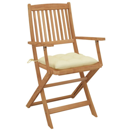 vidaXL Tuinstoelen 6 st inklapbaar met kussens massief acaciahout afbeelding3 - 1