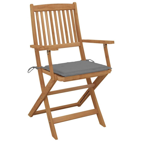 vidaXL Tuinstoelen 8 st inklapbaar met kussens massief acaciahout afbeelding3 - 1