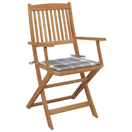 vidaXL Tuinstoelen 8 st inklapbaar met kussens massief acaciahout afbeelding3 - 1