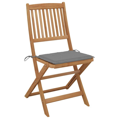vidaXL Tuinstoelen 8 st inklapbaar met kussens massief acaciahout afbeelding3 - 1