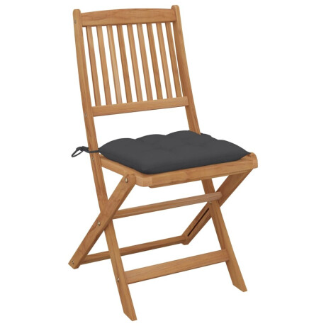 vidaXL Tuinstoelen 8 st inklapbaar met kussens massief acaciahout afbeelding3 - 1