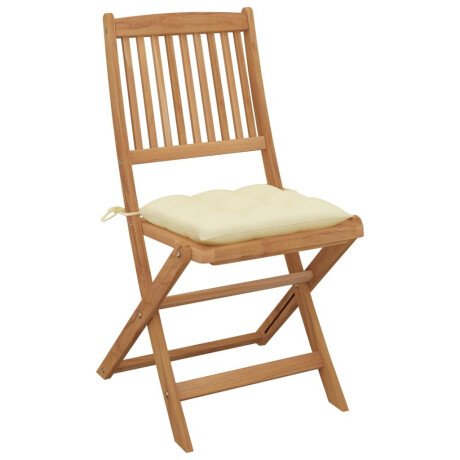 vidaXL Tuinstoelen 8 st inklapbaar met kussens massief acaciahout afbeelding3 - 1