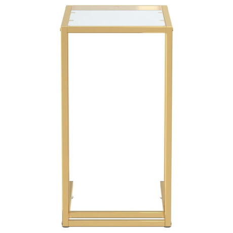vidaXL Computer bijzettafel 50x35x65 cm gehard glas transparant afbeelding3 - 1