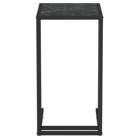 vidaXL Computer bijzettafel 50x35x65 cm gehard glas zwartmarmerkleurig afbeelding3 - 1