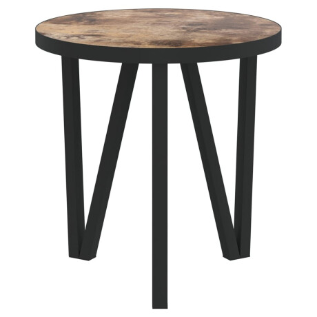 vidaXL Salontafel Ø35 cm MDF zwart en geel afbeelding3 - 1