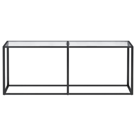 vidaXL Wandtafel 200x35x75,5 cm gehard glas transparant afbeelding3 - 1