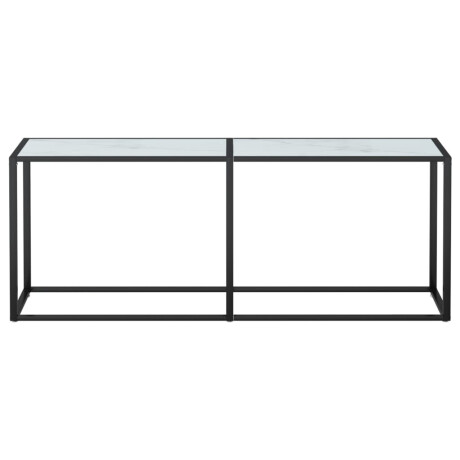 vidaXL Wandtafel 200x35x75,5 cm gehard glas witmarmerkleurig afbeelding3 - 1