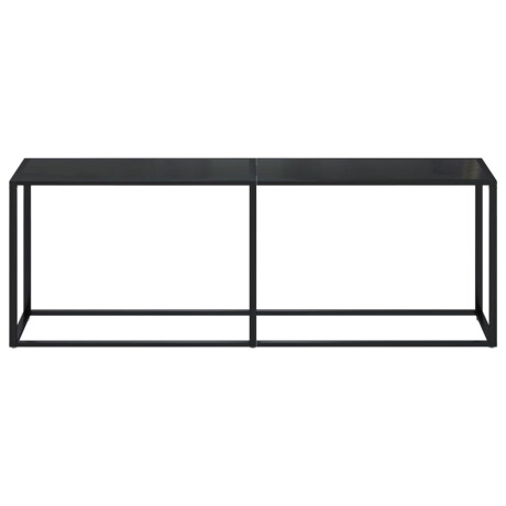 vidaXL Wandtafel 220x35x75,5 cm gehard glas zwart afbeelding3 - 1