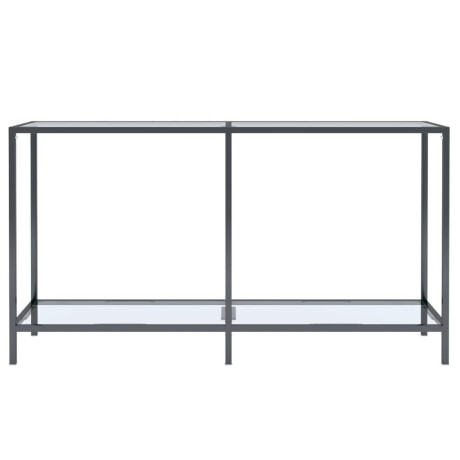 vidaXL Wandtafel 140x35x75,5 cm gehard glas transparant afbeelding3 - 1