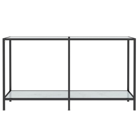 vidaXL Wandtafel 140x35x75,5 cm gehard glas wit afbeelding3 - 1