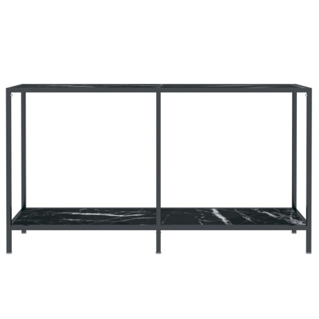 vidaXL Wandtafel 140x35x75,5 cm gehard glas zwart afbeelding3 - 1