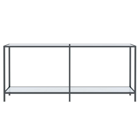 vidaXL Wandtafel 180x35x75,5 cm gehard glas wit afbeelding3 - 1