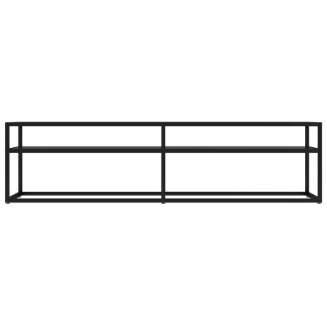 vidaXL Tv-meubel 160x40x40,5 gehard glas zwart afbeelding3 - 1